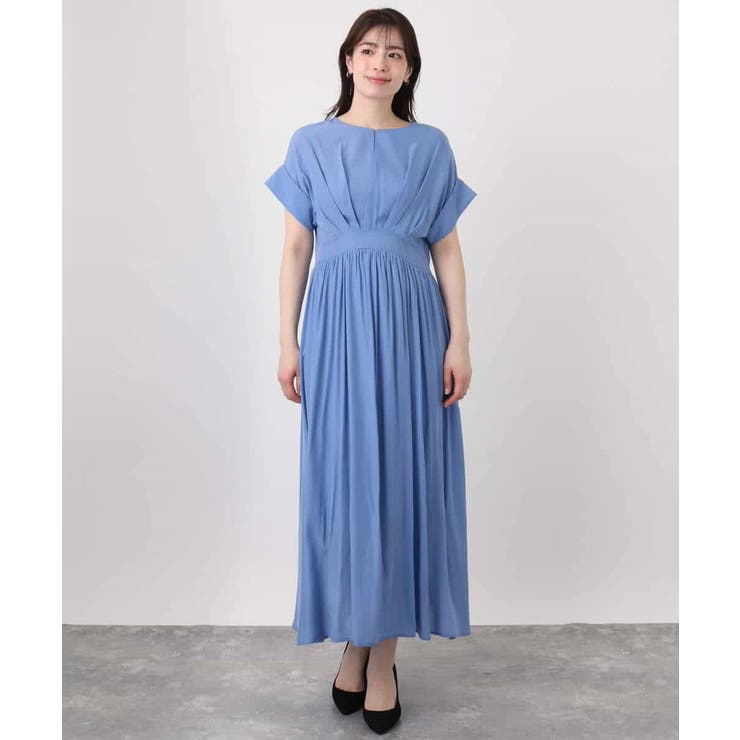 ウエスト切り替えキーネックワンピース/洗える/WEB限定 | OFUON | 詳細画像17 