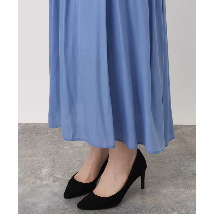 ウエスト切り替えキーネックワンピース/洗える/WEB限定 | OFUON | 詳細画像23 