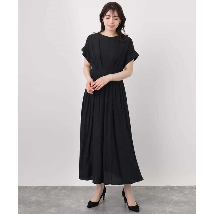 ウエスト切り替えキーネックワンピース/洗える/WEB限定 | OFUON | 詳細画像27 