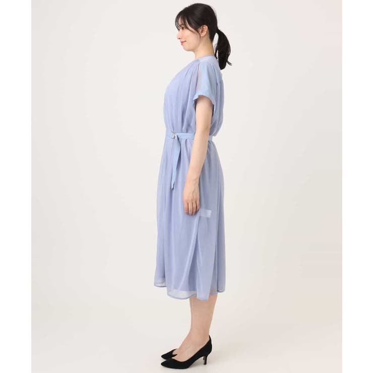 キーネックシアーワンピース/洗濯機で洗える/WEB限定サイズあり | OFUON | 詳細画像17 
