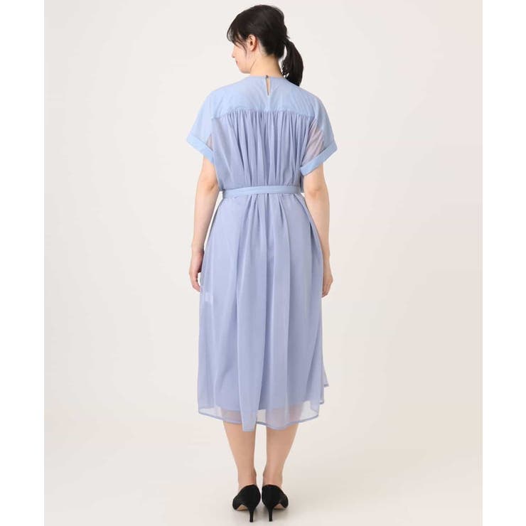 キーネックシアーワンピース/洗濯機で洗える/WEB限定サイズあり | OFUON | 詳細画像18 
