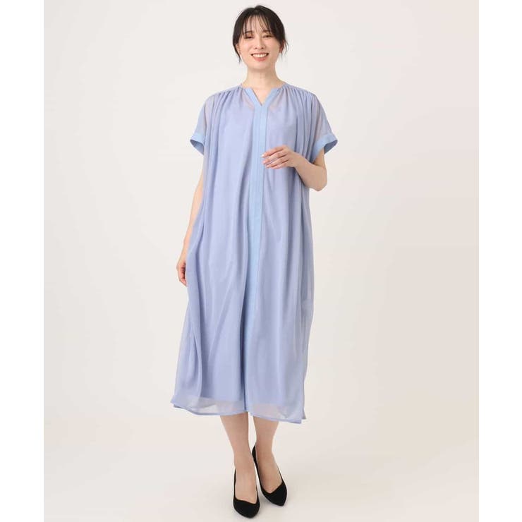 キーネックシアーワンピース/洗濯機で洗える/WEB限定サイズあり | OFUON | 詳細画像25 