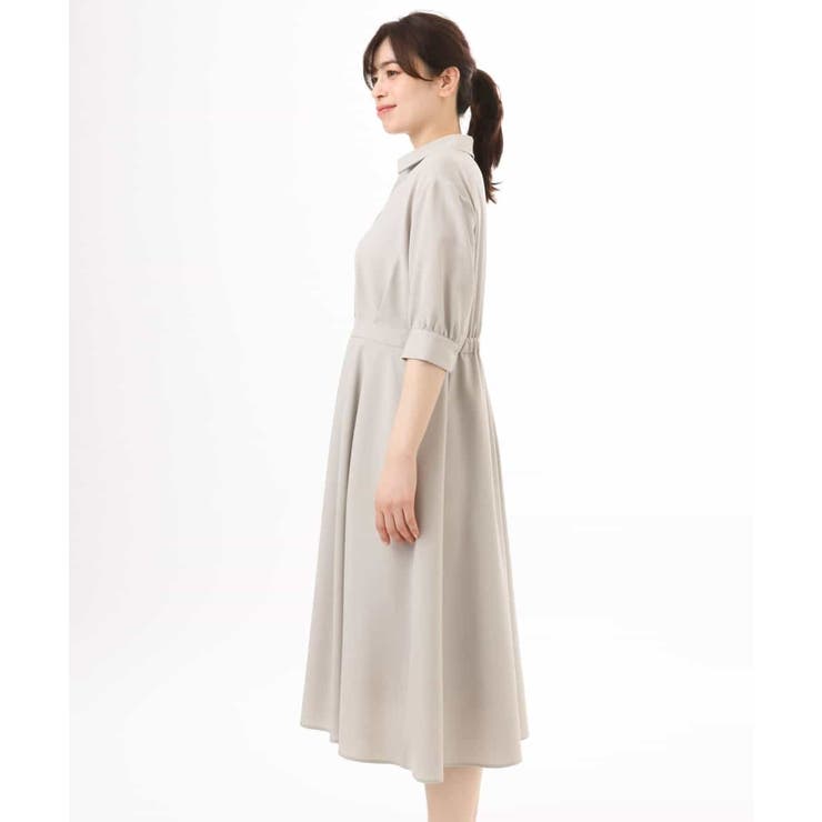 六分袖スキッパーワンピース/UVカット/洗濯機で洗える/WEB限定サイズあり | OFUON | 詳細画像17 