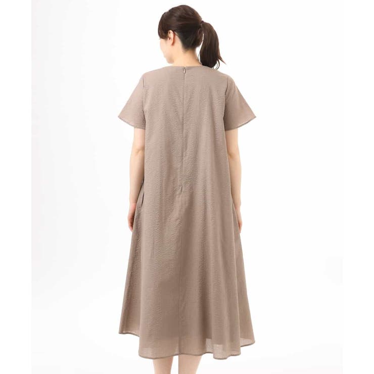 VネックAラインシルエットワンピース/洗える/WEB限定カラーサイズあり | OFUON | 詳細画像22 
