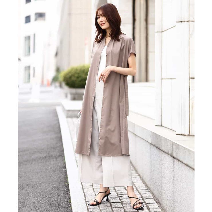 リボンベルト付きシャツワンピース/2way仕様/洗える/WEB限定サイズ | OFUON | 詳細画像15 