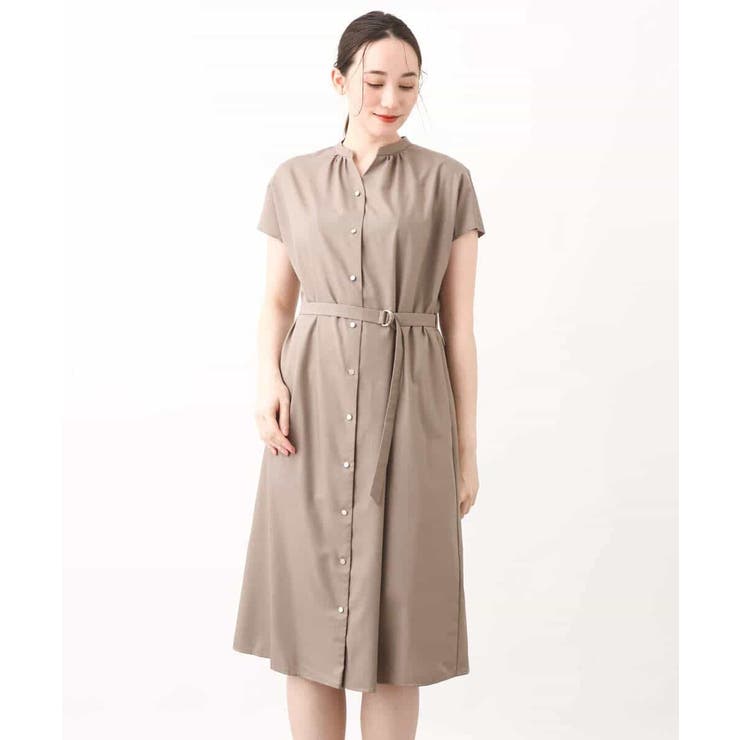 リボンベルト付きシャツワンピース/2way仕様/洗える/WEB限定サイズ | OFUON | 詳細画像21 