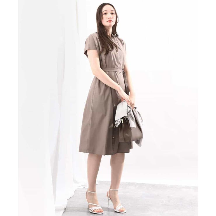 リボンベルト付きシャツワンピース/2way仕様/洗える/WEB限定サイズ | OFUON | 詳細画像6 