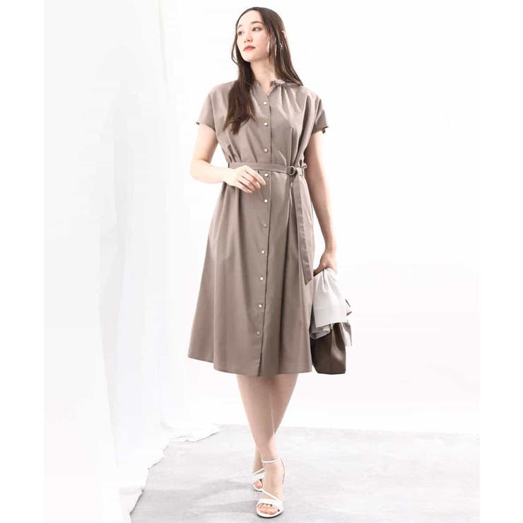 リボンベルト付きシャツワンピース/2way仕様/洗える/WEB限定サイズ | OFUON | 詳細画像8 