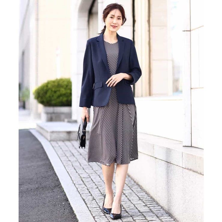 フレアースリーブ幾何柄ワンピース/洗える | OFUON | 詳細画像21 