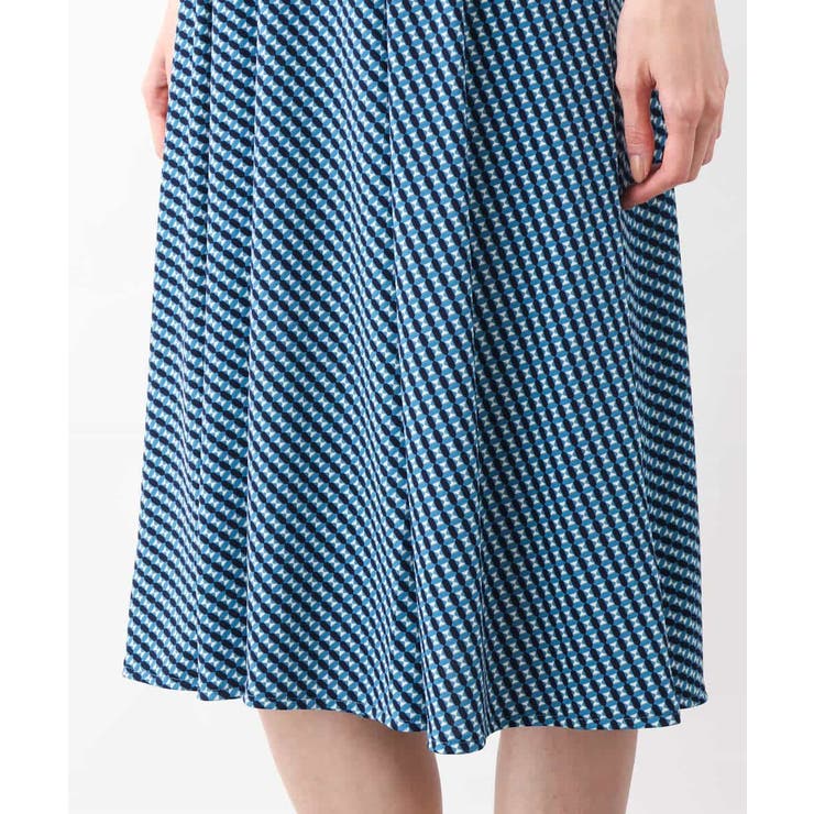 フレアースリーブ幾何柄ワンピース/洗える | OFUON | 詳細画像28 