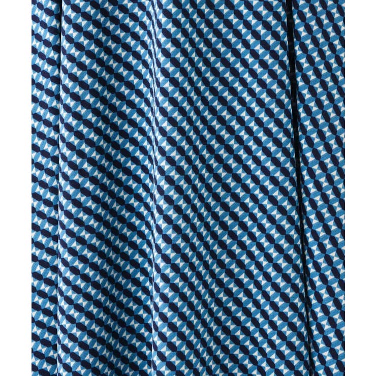 フレアースリーブ幾何柄ワンピース/洗える | OFUON | 詳細画像29 