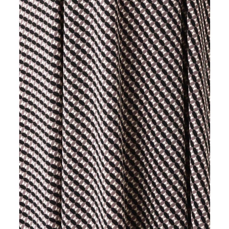 フレアースリーブ幾何柄ワンピース/洗える | OFUON | 詳細画像31 