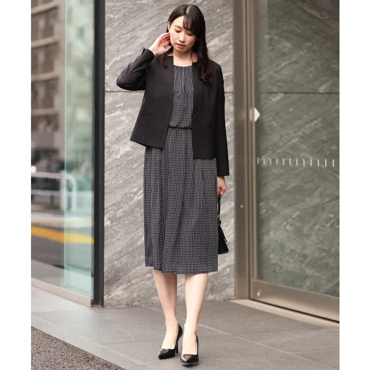 変形ドット柄ワンピース/洗える | OFUON | 詳細画像10 