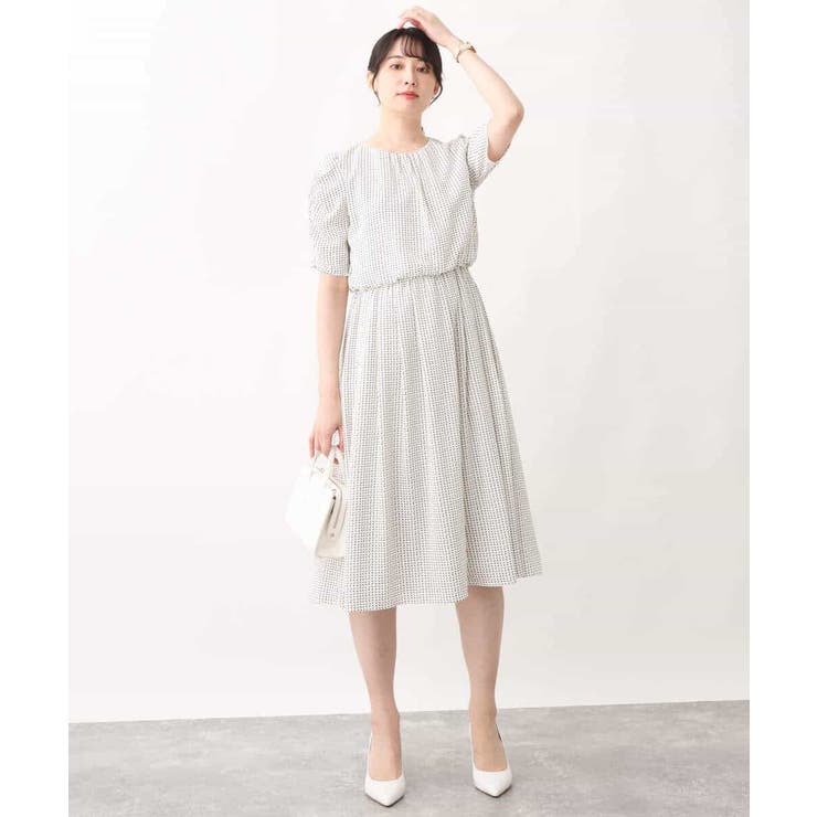 変形ドット柄ワンピース/洗える | OFUON | 詳細画像11 