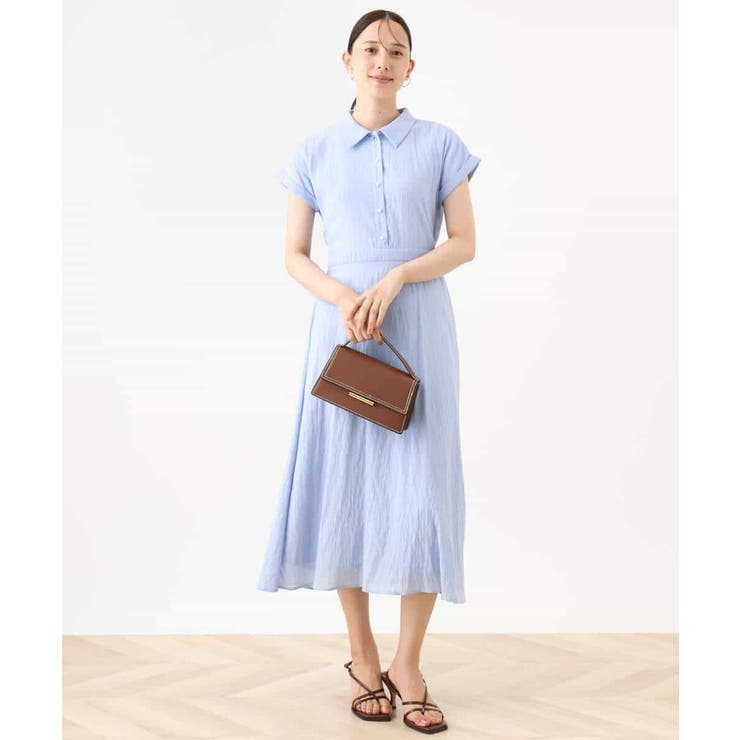 衿付きウエスト切り替えワンピース/洗える/WEB限定 | OFUON | 詳細画像10 