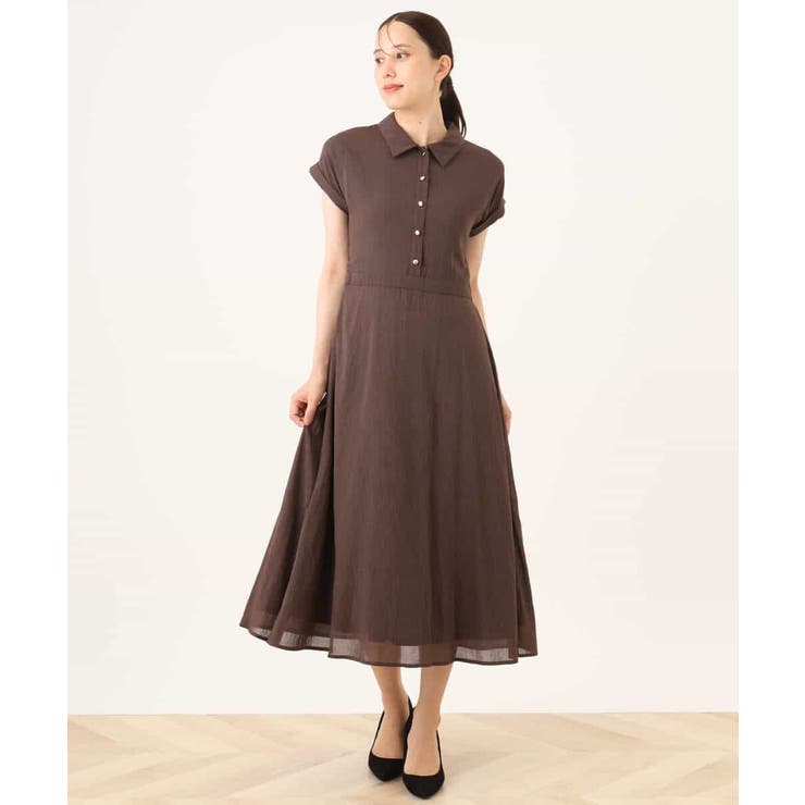 衿付きウエスト切り替えワンピース/洗える/WEB限定 | OFUON | 詳細画像23 