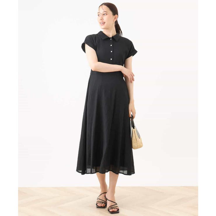 衿付きウエスト切り替えワンピース/洗える/WEB限定 | OFUON | 詳細画像6 