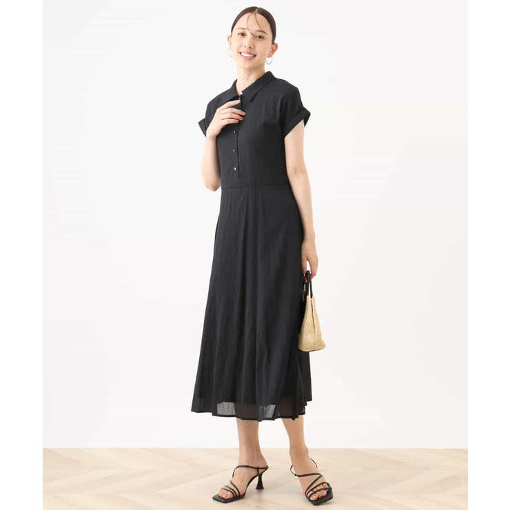 衿付きウエスト切り替えワンピース/洗える/WEB限定 | OFUON | 詳細画像7 