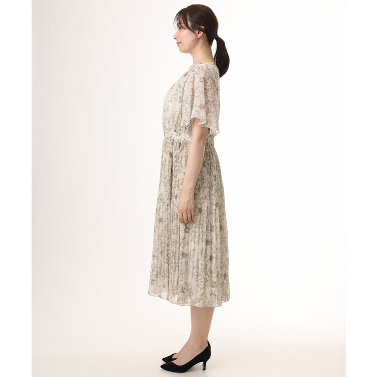 ラインフラワープリーツワンピース/洗える/WEB限定サイズあり | OFUON | 詳細画像11 