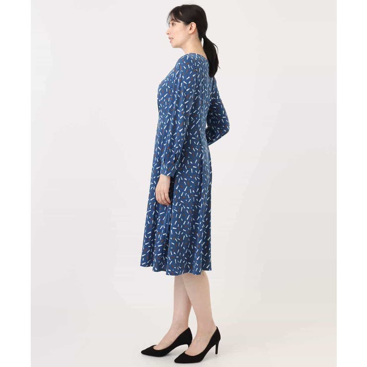 総柄ウエスト切り替えワンピース/洗える/WEB限定サイズあり | OFUON | 詳細画像15 