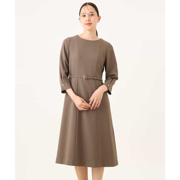 [セットアップ対応]ベルト付きタックワンピース/洗える/WEB限定サイズあり | OFUON | 詳細画像37 