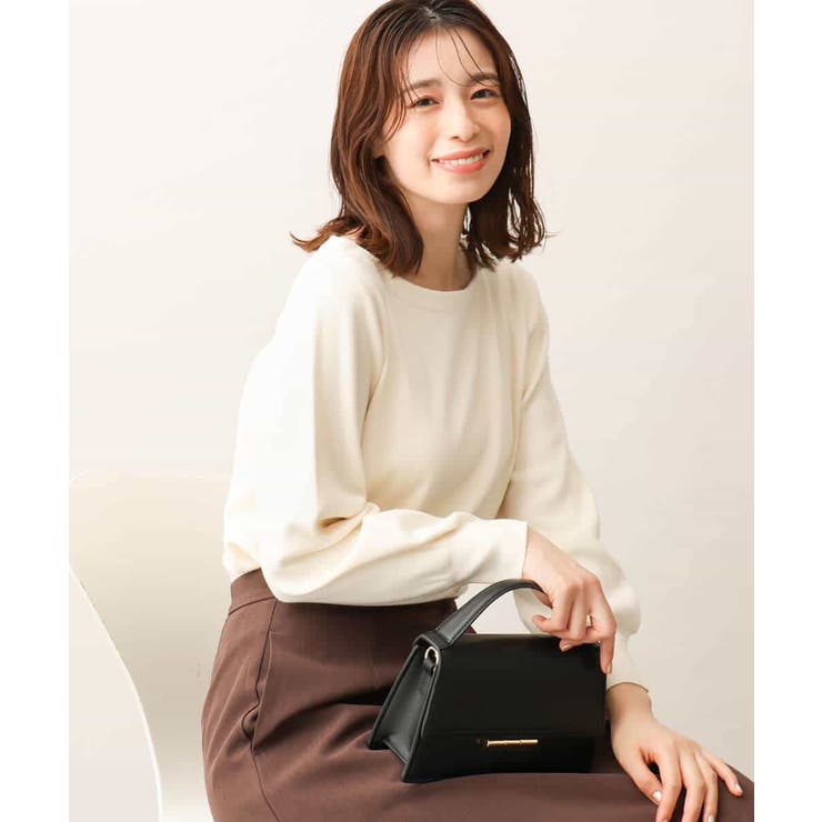 ベーシックボートネックニット/洗える/WEB限定サイズあり | OFUON | 詳細画像12 