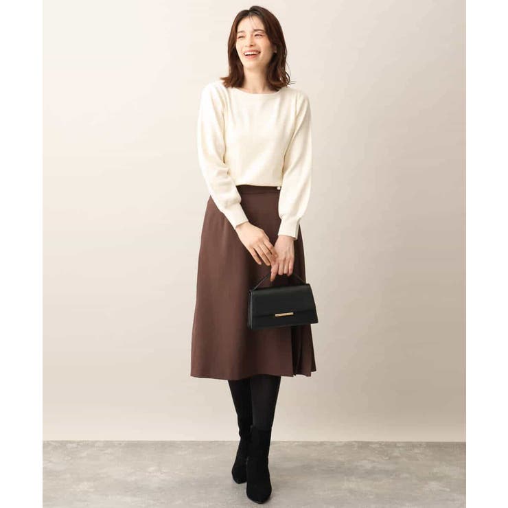 ベーシックボートネックニット/洗える/WEB限定サイズあり | OFUON | 詳細画像15 