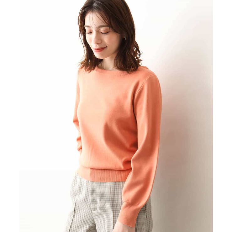 ベーシックボートネックニット/洗える/WEB限定サイズあり | OFUON | 詳細画像2 