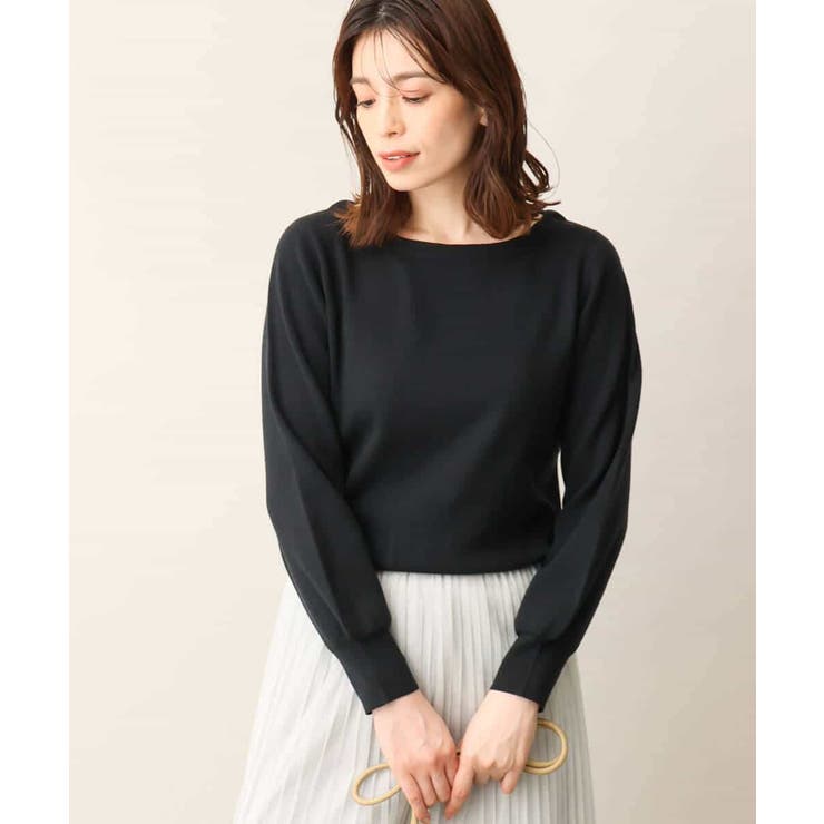 ベーシックボートネックニット/洗える/WEB限定サイズあり | OFUON | 詳細画像22 