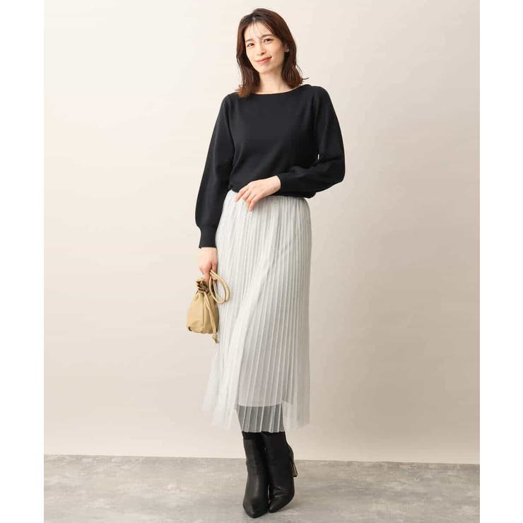 ベーシックボートネックニット/洗える/WEB限定サイズあり | OFUON | 詳細画像23 