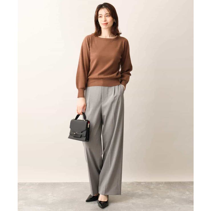 ベーシックボートネックニット/洗える/WEB限定サイズあり | OFUON | 詳細画像35 