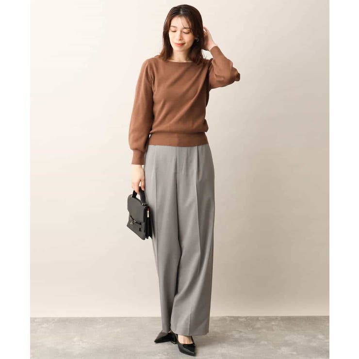 ベーシックボートネックニット/洗える/WEB限定サイズあり | OFUON | 詳細画像38 