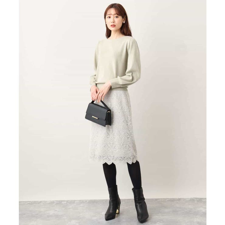 ベーシックボートネックニット/洗える/WEB限定サイズあり | OFUON | 詳細画像46 