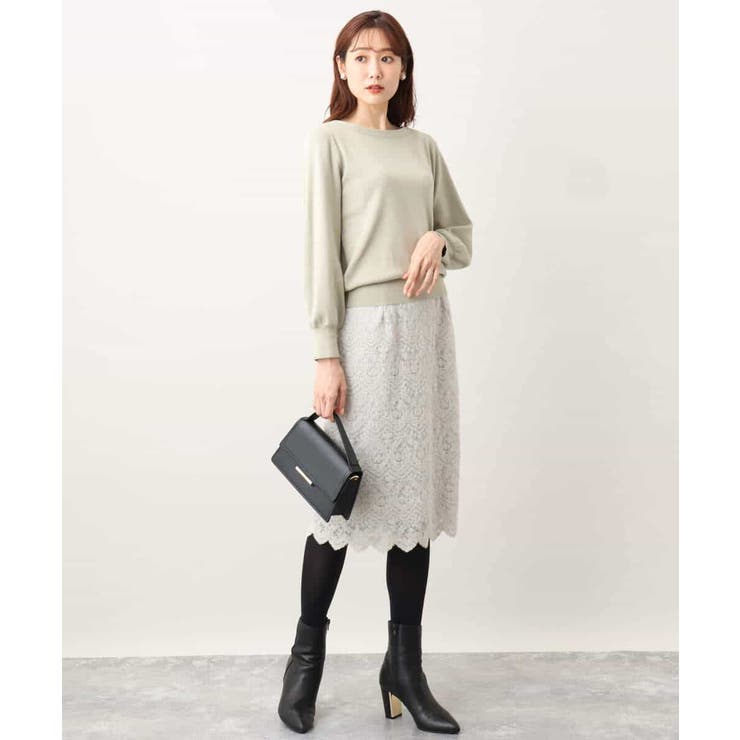 ベーシックボートネックニット/洗える/WEB限定サイズあり | OFUON | 詳細画像48 