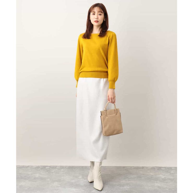 ベーシックボートネックニット/洗える/WEB限定サイズあり | OFUON | 詳細画像52 