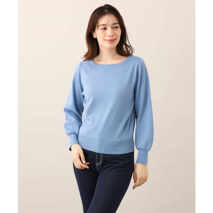 ベーシックボートネックニット/洗える/WEB限定サイズあり | OFUON | 詳細画像72 