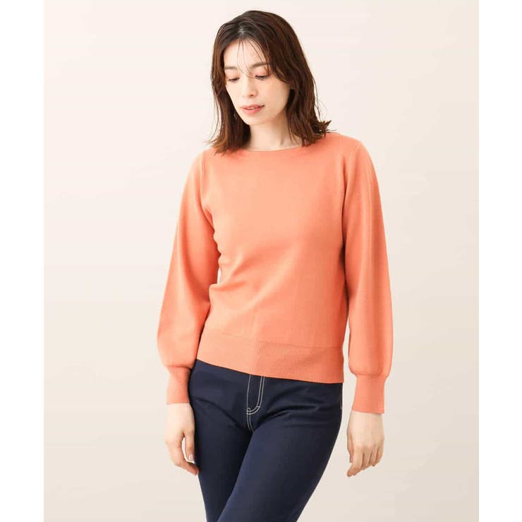 ベーシックボートネックニット/洗える/WEB限定サイズあり | OFUON | 詳細画像73 