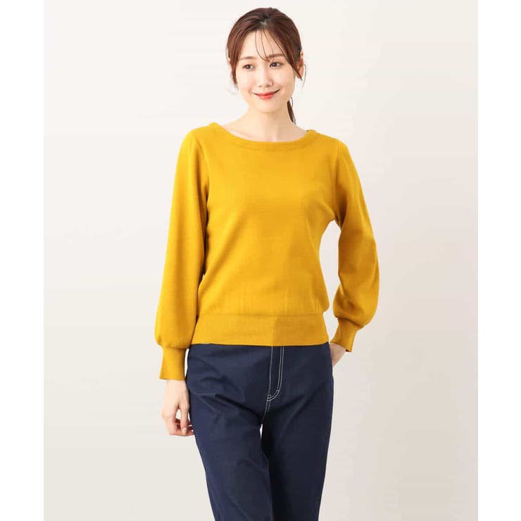 ベーシックボートネックニット/洗える/WEB限定サイズあり | OFUON | 詳細画像75 