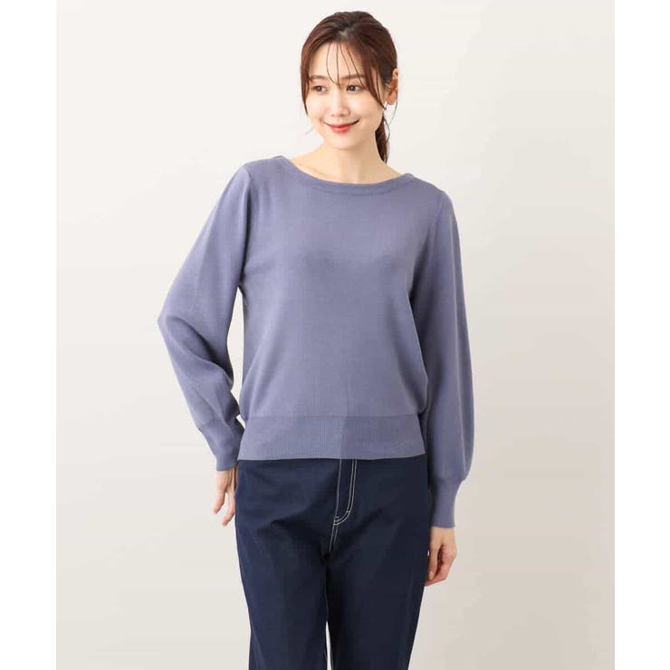 ベーシックボートネックニット/洗える/WEB限定サイズあり | OFUON | 詳細画像76 