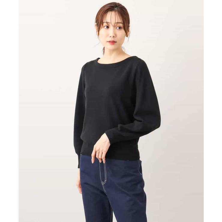 ベーシックボートネックニット/洗える/WEB限定サイズあり | OFUON | 詳細画像78 