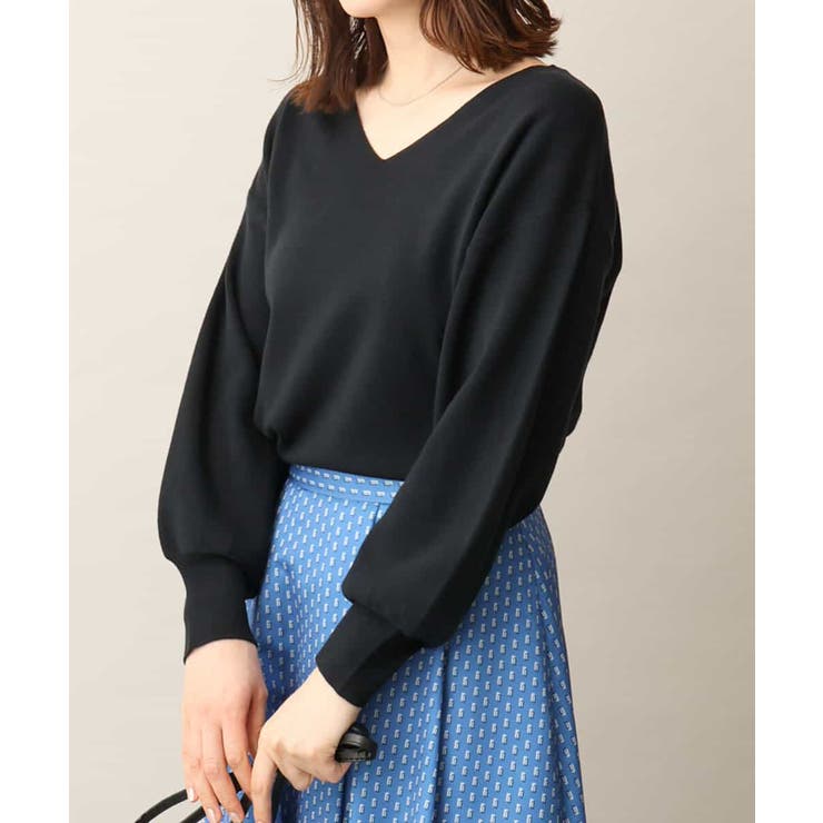 ベーシックVネックニット/洗える/WEB限定サイズあり | OFUON | 詳細画像1 