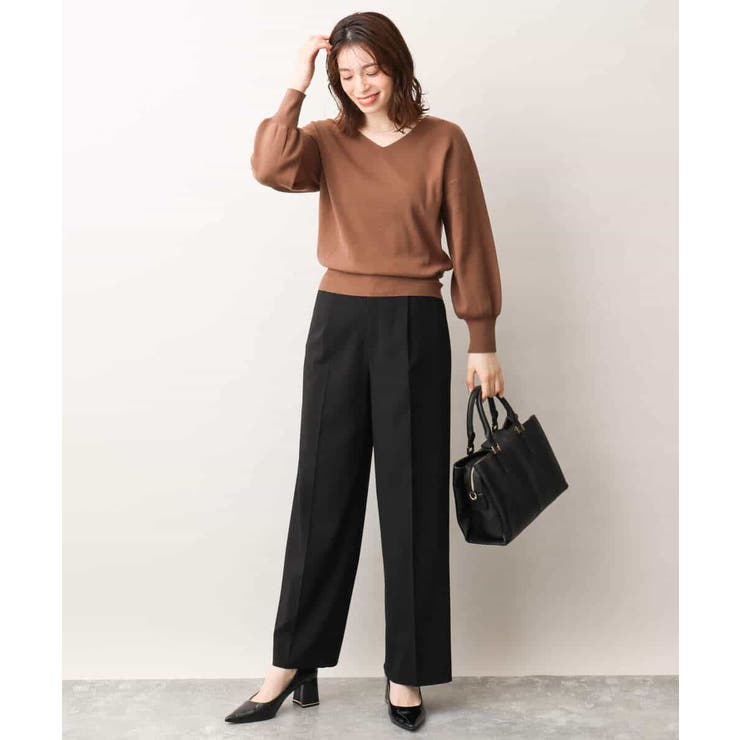 ベーシックVネックニット/洗える/WEB限定サイズあり | OFUON | 詳細画像11 