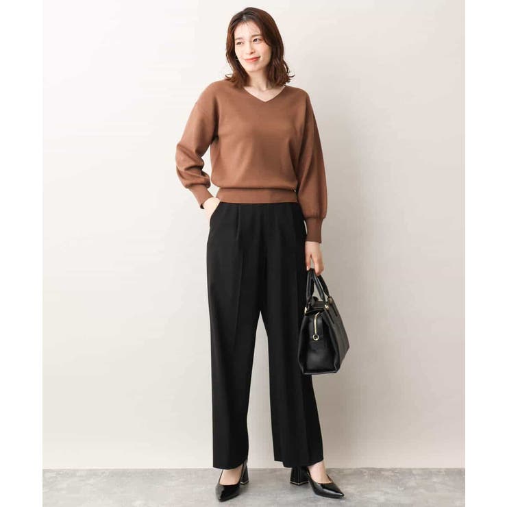 ベーシックVネックニット/洗える/WEB限定サイズあり | OFUON | 詳細画像12 