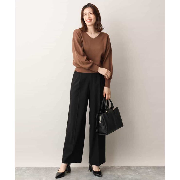 ベーシックVネックニット/洗える/WEB限定サイズあり | OFUON | 詳細画像13 