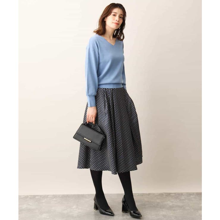 ベーシックVネックニット/洗える/WEB限定サイズあり | OFUON | 詳細画像17 