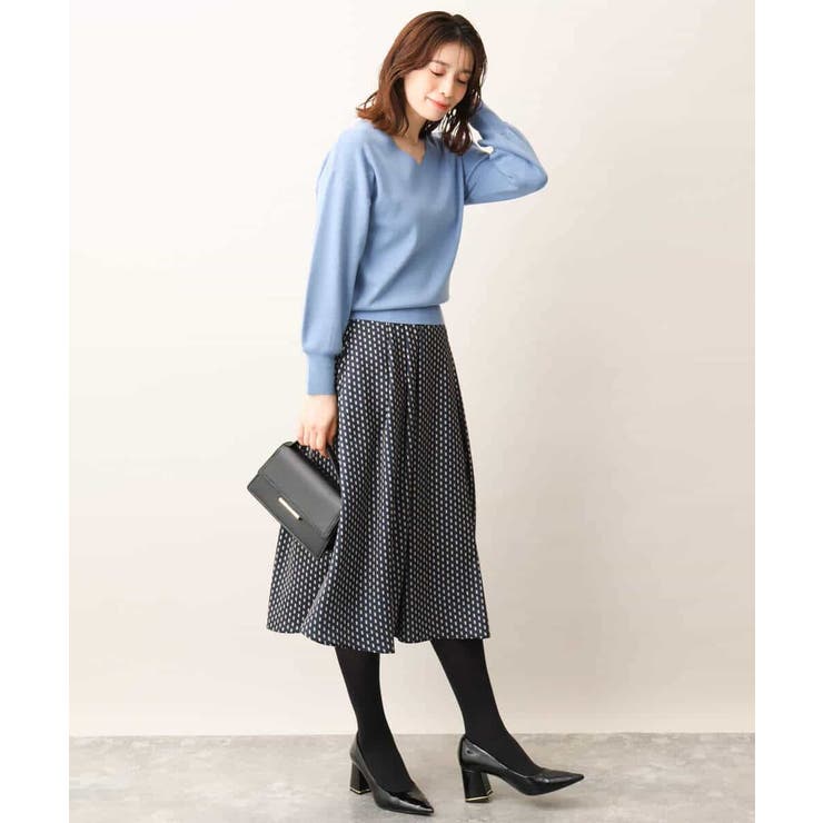 ベーシックVネックニット/洗える/WEB限定サイズあり | OFUON | 詳細画像20 