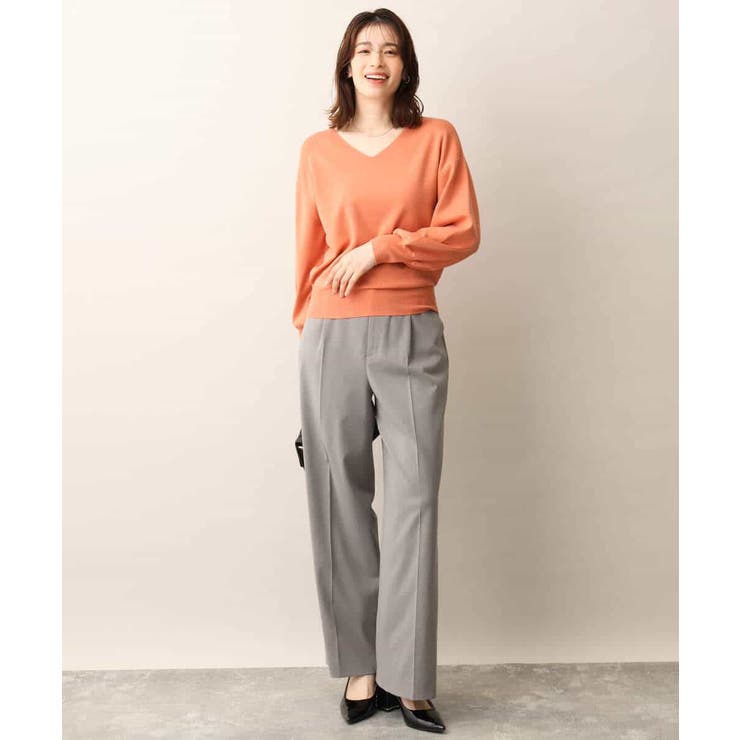 ベーシックVネックニット/洗える/WEB限定サイズあり | OFUON | 詳細画像3 
