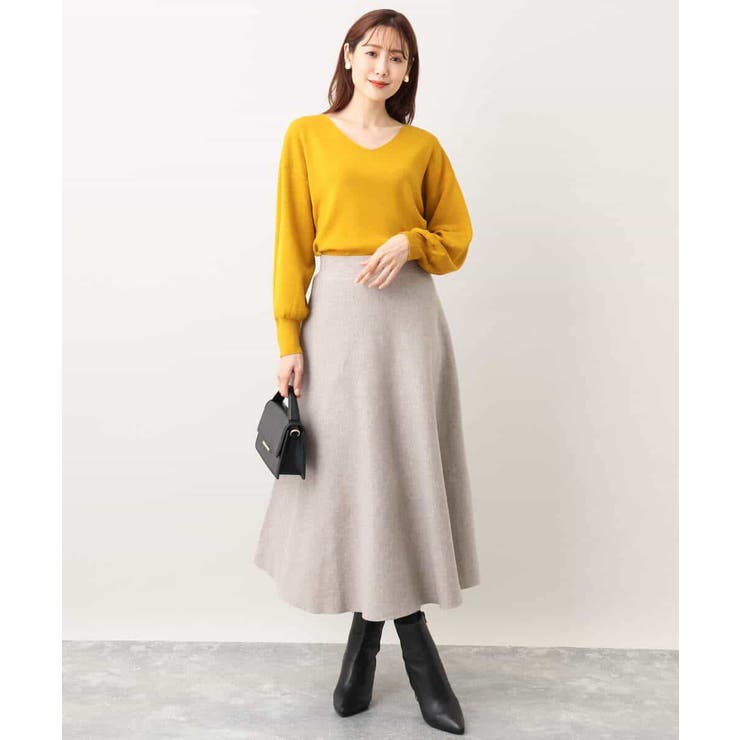 ベーシックVネックニット/洗える/WEB限定サイズあり | OFUON | 詳細画像38 