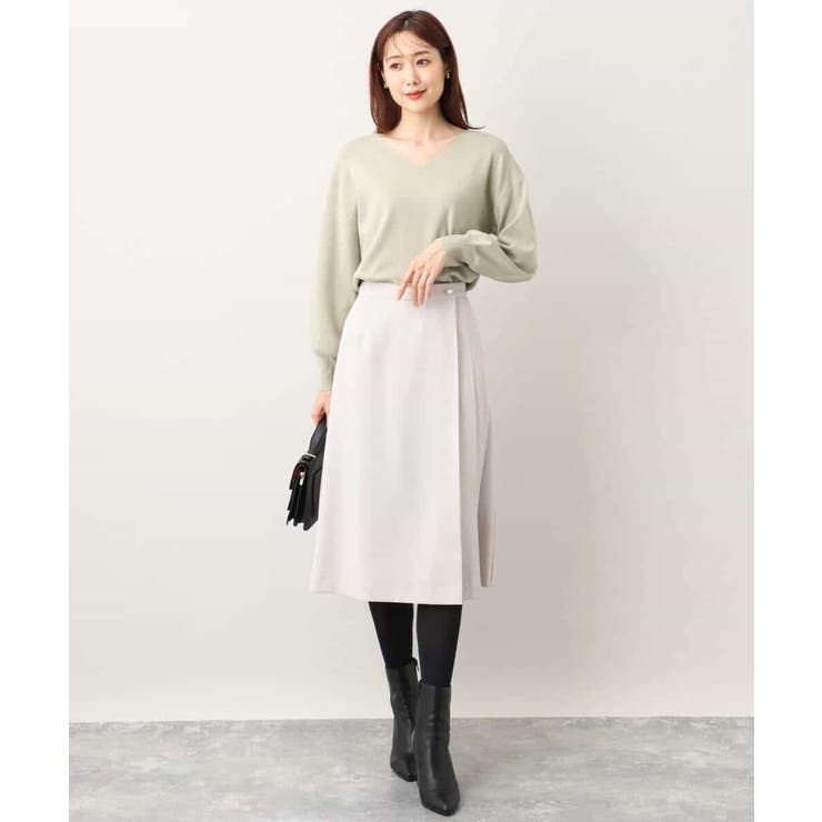 ベーシックVネックニット/洗える/WEB限定サイズあり | OFUON | 詳細画像40 