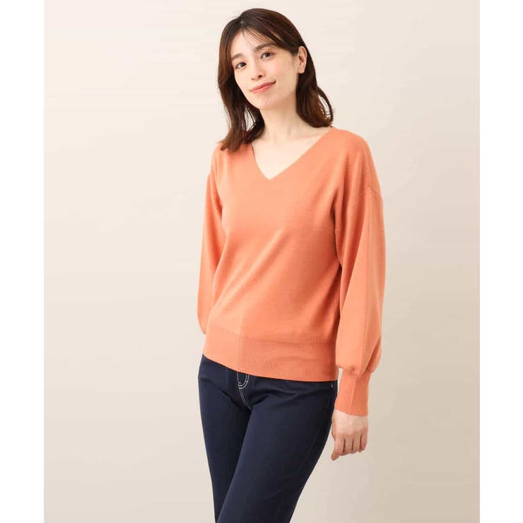 ベーシックVネックニット/洗える/WEB限定サイズあり | OFUON | 詳細画像53 